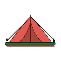 camping tent icon image vector illustration design 