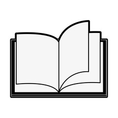 open book with blank pages icon image vector illustration design  black and white