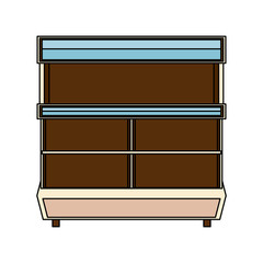 empty bookshelf  icon image vector illustration design 