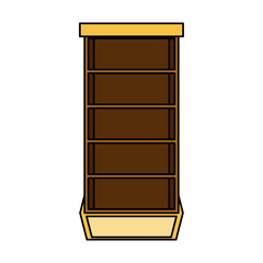 empty bookshelf  icon image vector illustration design 