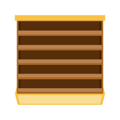 empty bookshelf  icon image vector illustration design 