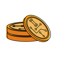 cryptocurrency coins icon image vector illustration design 