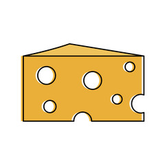 cheese food icon image vector illustration design 