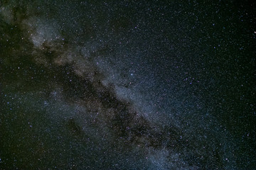 milky way galaxy, Long exposure photograph, with grain.