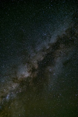 milky way galaxy, Long exposure photograph, with grain.
