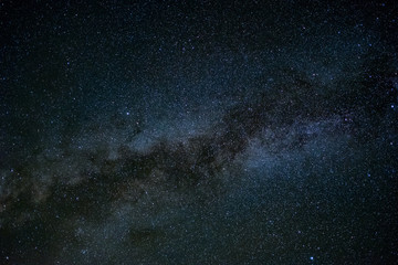 milky way galaxy, Long exposure photograph, with grain.