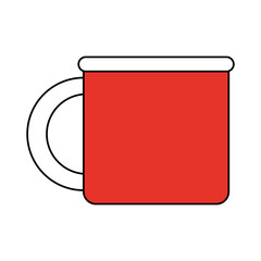 red cup or mug icon image vector illustration design 