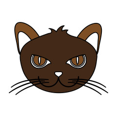 cat face cartoon icon image vector illustration design 