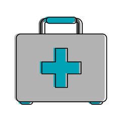 Obraz premium first aid kit healthcare related icon image vector illustration design