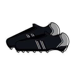 cleats shoe football or soccer related icon image vector illustration design