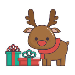 christmas deer icon
