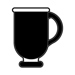 coffee beverage in pretty glass cup icon image vector illustration design