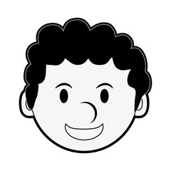 happy boy face icon image vector illustration design