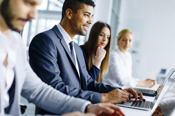 Business team working together to achieve better results