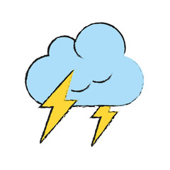 Clouds and rains weather icon vector illustration graphic design
