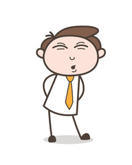 Funny Young Boy Face and Body Expression Vector Illustration