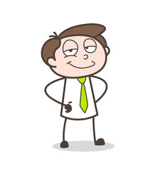 satisfied happy businessman face expression vector