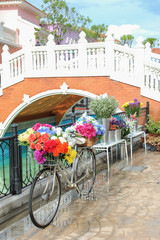bikes with flowers