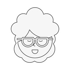 Obraz premium Young woman cartoon icon vector illustration graphic design