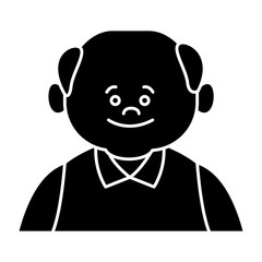 Cute grandfather cartoon icon vector illustration graphic design