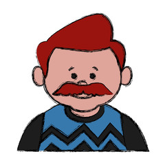 Cute grandfather cartoon icon vector illustration graphic design