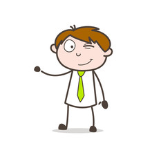 Happy Boy Winking Eye Face