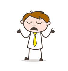 Unaware Office Employee Character Vector