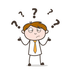 Confused Business Person Vector Concept