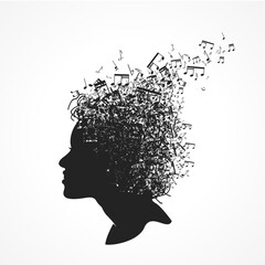 visage note de musique © M.studio