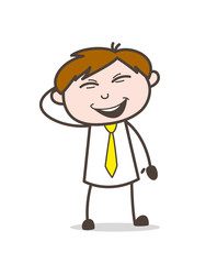 Cartoon Candidate Laughing on Joke Vector Illustration