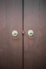 Vintage wood door close up