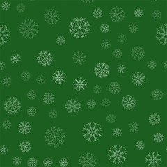 Seamless colored snowflakes pattern. Snowflakes background. Vector illustration