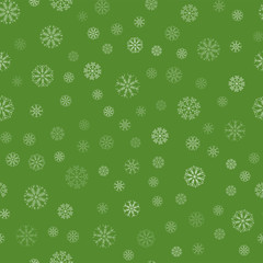 Seamless colored snowflakes pattern. Snowflakes background. Vector illustration