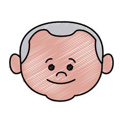 Cute grandfather cartoon icon vector illustration graphic design