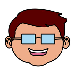 Cute grandfather cartoon icon vector illustration graphic design