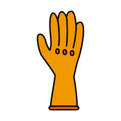 Cleaning glove isolated icon vector illustration graphic design