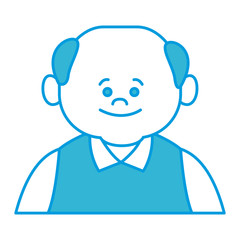 Cute grandfather cartoon icon vector illustration graphic design