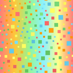 Multicolor glossy square pattern. Seamless vector background