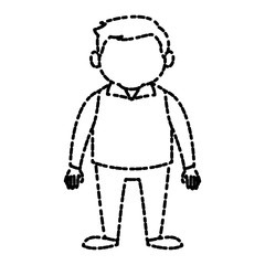 Cute grandfather cartoon icon vector illustration graphic design