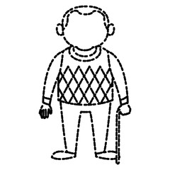 Cute grandfather cartoon icon vector illustration graphic design