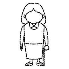 Cute grandmother cartoon icon vector illustration graphic design