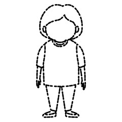 Cute grandmother cartoon icon vector illustration graphic design