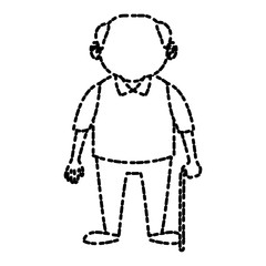 Cute grandfather cartoon icon vector illustration graphic design