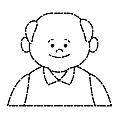 Cute grandfather cartoon icon vector illustration graphic design