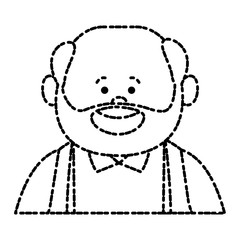 Cute grandfather cartoon icon vector illustration graphic design