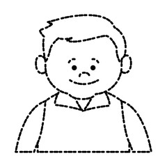 Cute grandfather cartoon icon vector illustration graphic design