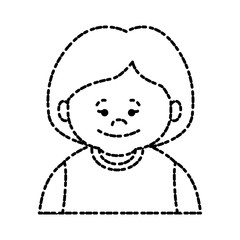 Cute grandmother cartoon icon vector illustration graphic design