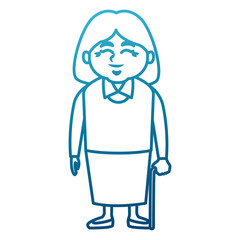 Cute grandmother cartoon icon vector illustration graphic design