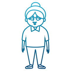 Cute grandmother cartoon icon vector illustration graphic design