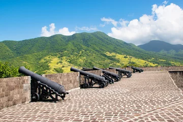Cercles muraux Caraïbes The fort at Brimstone Hill, Basseterre, St. Kitts, Caribbean